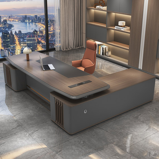 
High-end leader boss desk office chair combination simple modern president desk executive desk supervisor manager desk