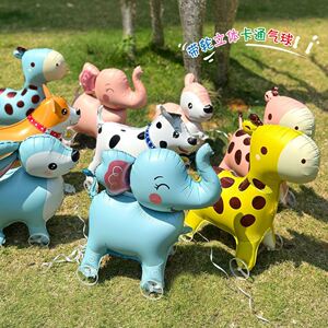 Q version walking with wheels animal three-dimensional balloon dog cartoon children's birthday decoration scene decoration outdoor stall
