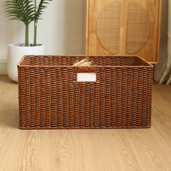 Storage Basket Extra Large Household Storage Box Clothes Quilt Finishing Basket Imitation Rattan Woven Living Room Balcony Cabinet Storage Basket