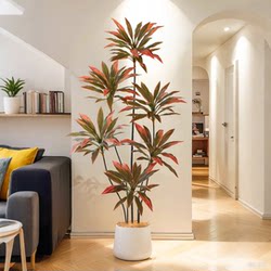 Simulated Green Plant, Artificial Green Plant, Indoor Potted Plant, Large Artificial Plant, Fake Tree, Light Luxury Living Room Decoration, Floor-Standing Ornament