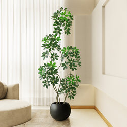Duck Foot Tree Artificial Green Plant Floor-Standing Potted Plant Bionic Plant Ornament Indoor Living Room Sofa Side Decorative Bonsai Fake Tree