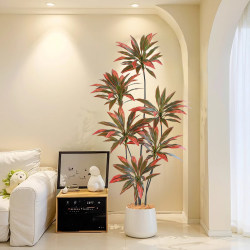 High-End Artificial Green Plant Cycad for Window Display, Guesthouse, Hotel, Living Room, Large Floor-Standing Decorative Ornament Bonsai