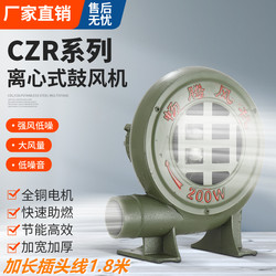 Small Household Blower 220V Powerful High-Power Blower for Boiler, Iron Melting Furnace, Stove, Canteen, Combustion Aid Blower