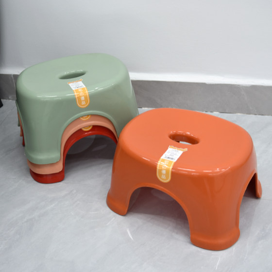 
Low stool for household adult thickened plastic bathroom footstool cooked plastic bench chair solid children anti-slip