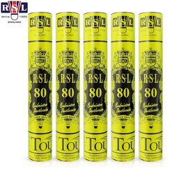 Authentic Asia Lion/Rsl 80 Badminton Duck Feather Balls for School Club Student Training, Pack of 12