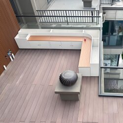 Outdoor Garden Flower Box and Bench Set, Mall Rest Bench, Outdoor Seating, Planting Box, Finished Terrace Landscape Flower Pot