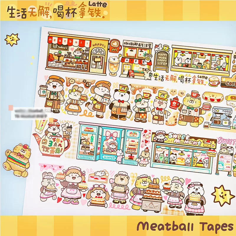 小麻薯新品手帐本套装透明活页手账本可拆卸少女可爱网红笔记本子-Taobao
