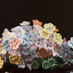 Jingdezhen High-Temperature Handmade Ceramic Flower Vase with Artificial Flowers, Eternal Flower Bouquet, Decorative Ornament, Gift for Girlfriend