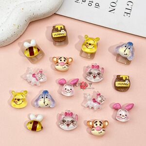 
Cartoon Mary Cat Doll Nail Art Accessories Ice Pooh Tigger Nail Patches Wearable Nail Diamond Accessories
