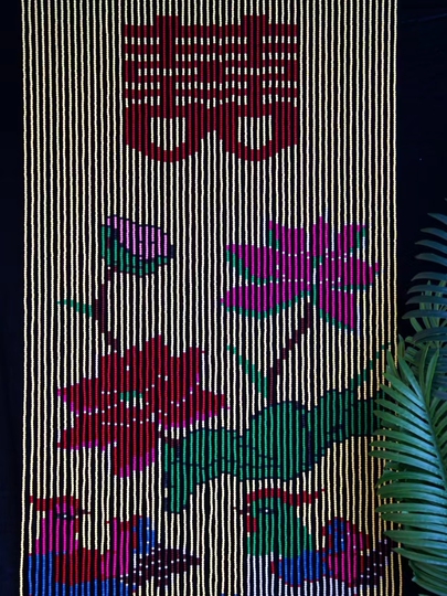 ブラックレトロローズ ビーズカーテン ドア用インテリア 81emMsQAj4L.jpg_BO30,255,255,