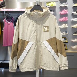 Li Ning sports trench coat 2024 autumn new Wade series men's loose cardigan hooded jacket AFDU217

