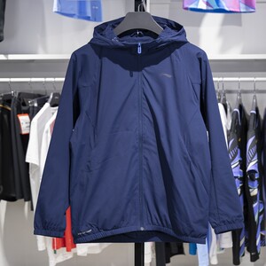 Li Ning Sports Trench Men's 2024 Spring New Fitness Series Add Velvet Warm Anti -Waterproof Jacket AFDU089
