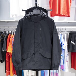 
Li Ning sports windbreaker 2023 spring and autumn men's leisure water-splashing removable hooded jacket AFDT751
