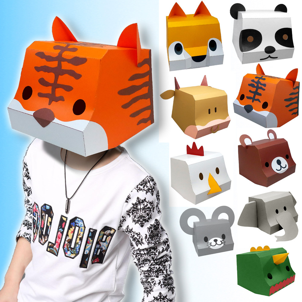 Máscaras de papel con forma de hazlo tú mismo, 24 unidades, manualidades para niños y actividades divertidas en el hogar