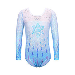 New Children's Performance Clothing, Girls' Rhythmic Gymnastics Clothing, Girls' Dance Practice Clothing, Rhinestone Long-Sleeved Tight-Fitting Performance Clothing