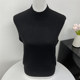 Middle-aged mother's clothing new versatile solid color half-high collar inner top middle-aged and elderly women's long-sleeved knitted bottoming shirt