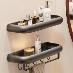 Suction cup bathroom shelf bathroom home punch-free toilet sink wall hanging toilet multi-function