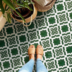 Dark Green Vintage Handmade Tiles for Kitchen, Bathroom, Balcony, Courtyard, Guesthouse, and Cafe Flooring