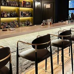 Bar Counter Chair, Light Luxury Bar Chair, Tavern High-Back Chair, Island Chair, Commercial Front Desk High-End Reception Bar Chair