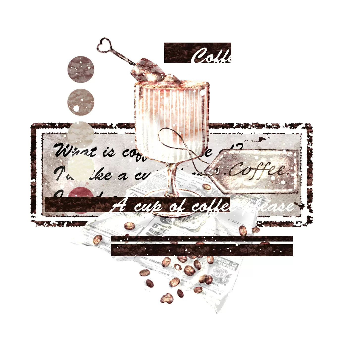 ♡海外マステ♡ 霖蓝汐原创手账  さん  怀旧拼貼（PET） 霖蓝汐10月新品原创复古手账胶带新品黑咖字母怀旧拼贴手账拼贴