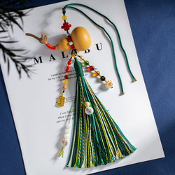 Tibetan-Style Tassel Gourd Car Pendant 2026 New Model High-End Elegant Rearview Mirror Hanging Ornament for Men and Women