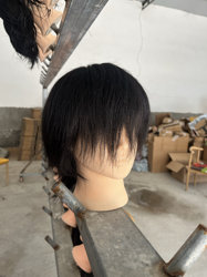 Men's Mannequin Head for Barber Shop Apprentices to Practice Curling, Dyeing, Perming, and Precise Haircut Styling, Hairdressing Model Head