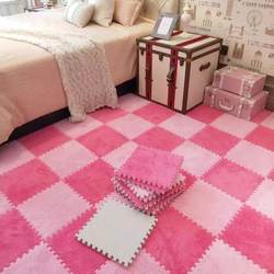 Spliced Bedside Carpet, Internet-Famous Girl's Full-Room Foam Mat, Tatami Mat, Living Room Eco-Friendly Plush Spliced Floor Mat