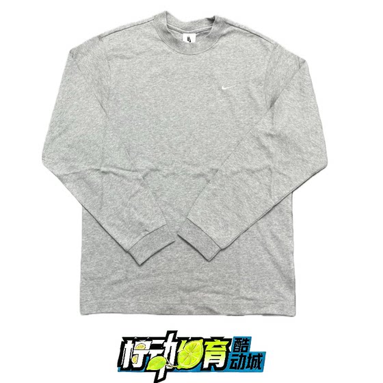 Nike/Nike Leb embroidery classic small LOGO men's sports and casual pure cotton long-sleeved T-shirt DX0885-063