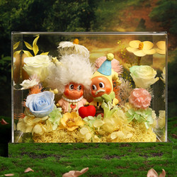 520 Valentine's Day Birthday Wedding Gift Eternal Flower Bubble Mart Star Figure Gift Box for Boyfriend and Girlfriend