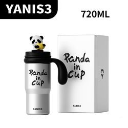 Cup Y3 Ice Master Coffee Cup for Women, Large Capacity Ceramic Inner Tank, Giant with Handle and Straw, Insulated Cup