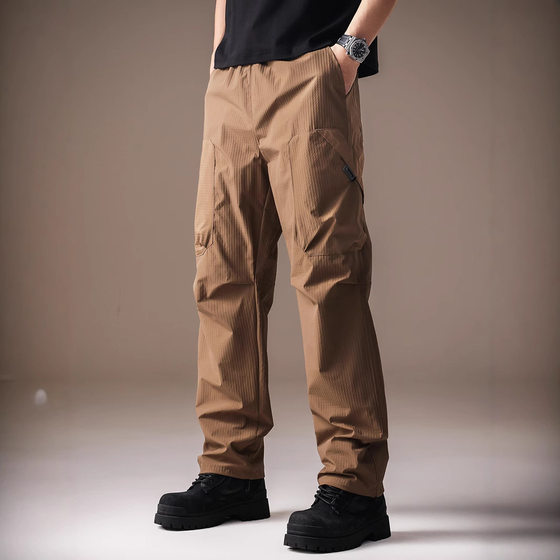 
High-end American outdoor waterproof jacket men's spring and autumn new workwear casual quick-drying sports logging straight trousers