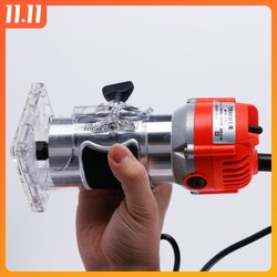 All-Copper Motor Trimming Machine, Multi-Functional Universal Plastic Board Woodworking Slotting Machine, Bending Chamfering Woodworking Engraving and Hole Drilling Machine