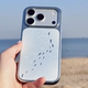 Shesell koi iphone17 mobile phone case mirror electroplating silver edge couple besties anti-fall and anti-collision feel so simple and cute