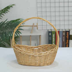Rattan carpentry basket straw woven flower basket willow choreography basket weaving fruit basket supermarket special gift basket fruit basket fruit basket