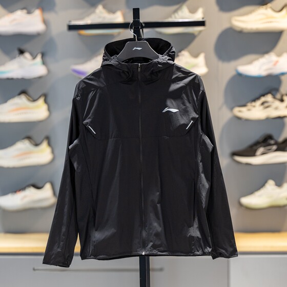 
Li Ning Windbreaker Men's 2026 New Running Long Sleeve Jacket Spring Reflective Woven Sun Protection Jacket AFDW453