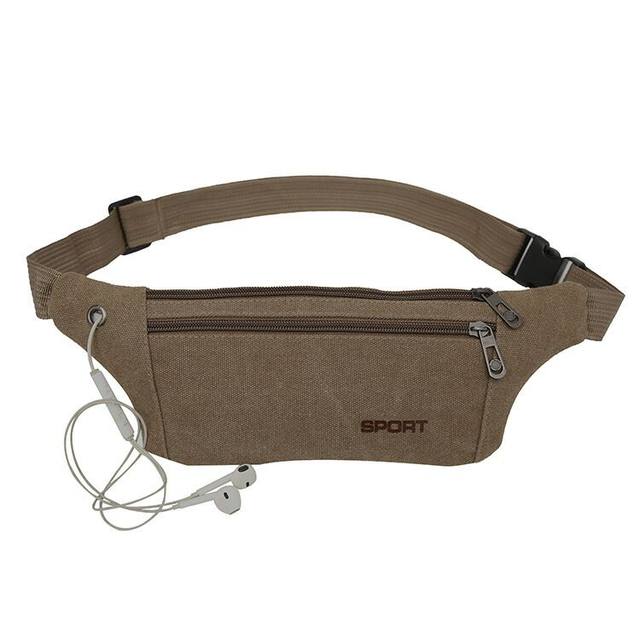 New canvas running waist bag outdoor sports and leisure multi ...