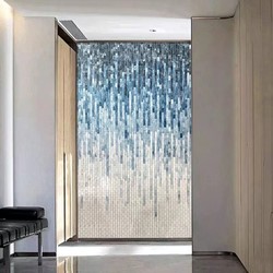 Mother-Of-Pearl Gradient Mosaic Background Wall Puzzle Simple Entrance Bathroom Bathroom Kitchen Painted Glass Decorative Painting