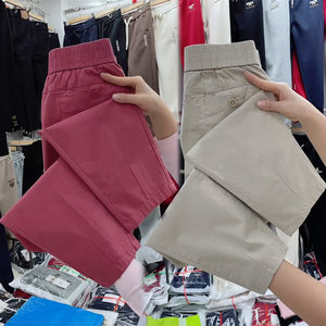 Pure cotton cropped pants for women in summer new loose and versatile small feet harem pants fashionable slim breathable casual pants thin
