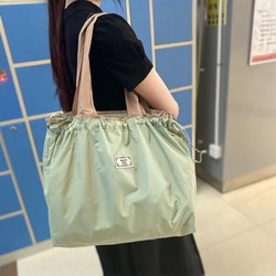 Large-Capacity Foldable Portable Shopping Bag, Stylish Tote Bag, Travel Handbag, Sturdy and Waterproof Supermarket Grocery Bag