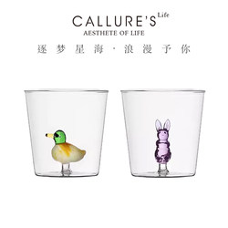 Callure Cute Cartoon Animal Cup High Temperature Resistant ins Feng Shui Cup Mug Juice Milk Cup Coffee Cup