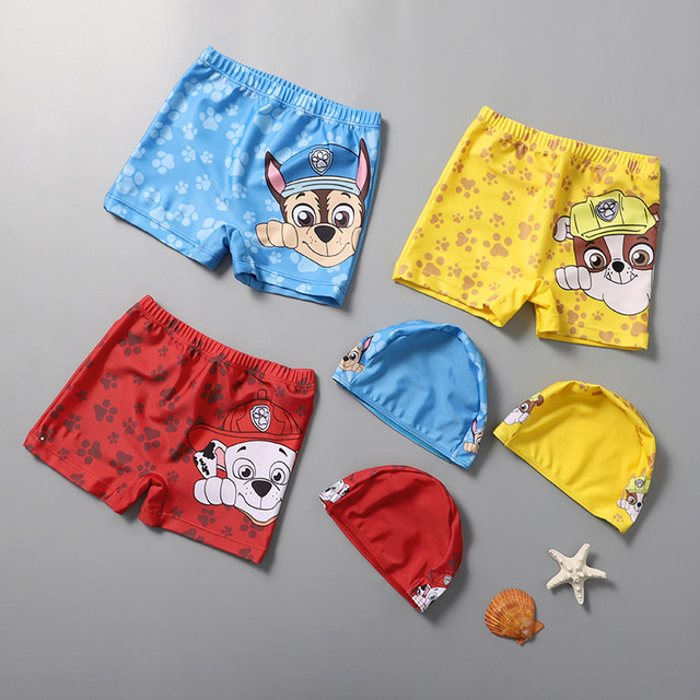 Children's swimming trunks boy Tong Pingjiao swimsuit with hat Baby swimsuit swimsuit swimwear small middle children hot spring swimsuit
