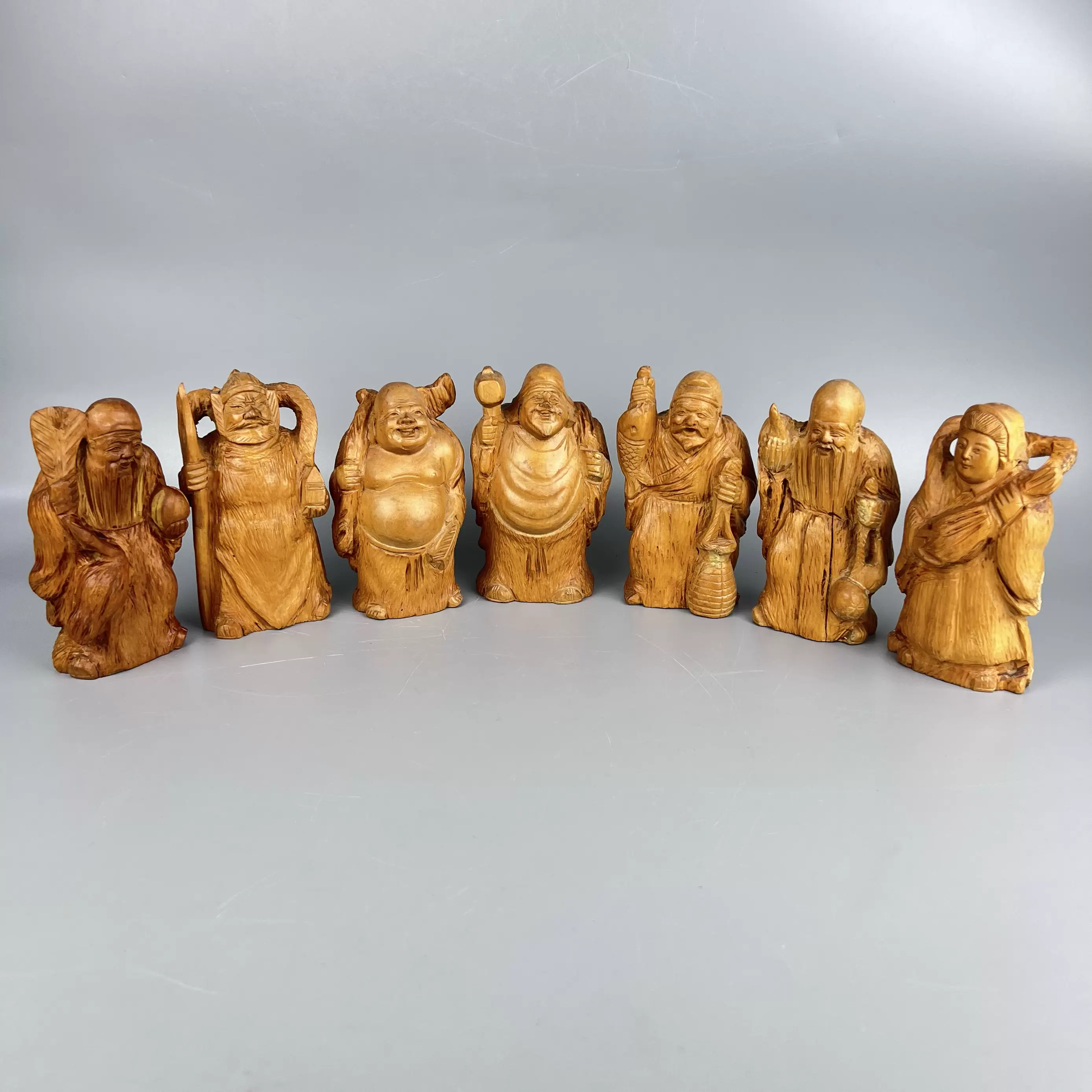 聚寶齋*黄楊木細密彫*地主】置物 賞物 中国時代美術 黄杨木| 人生有福