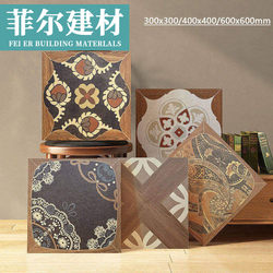 French Retro Wood Grain Tiles 400 Mid-Century Style B&B Tiles 600 Balcony Kitchen Floor Tiles Bathroom 30 Tiles
