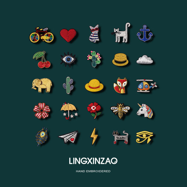 Lingxin made Indian silk hand-embroidered brooch corsage high-end exquisite bicycle pin accessories clothes badge for women