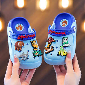 
Shanhaijing Children's Croc Shoes Boys' Summer Baotou Anti-slip Sandals for Home and Outdoor Two-Wear Shoes
