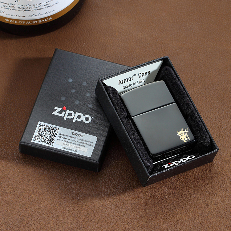 Zippo ブラックデビル チタンライター - 本物のケロシン 風防