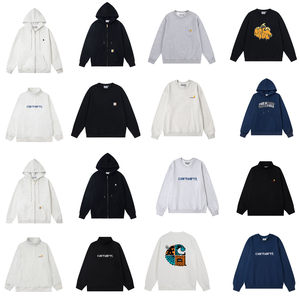 美式潮牌刺绣字母连帽卫衣男女开衫拉链帽衫嘻哈外套小标休闲卫衣