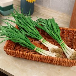 Simulated Garlic Sprout Vegetable Model Garlic Moss Pvc Fruit and Vegetable Ornaments Exhibition Hall Shop Window Hot Pot Restaurant Decoration Props