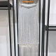 French niche 2023 Autumn and Winter Light Luxury Sequin Tulle Slit Skirt Mid-length Banquet Straight Skirt Skirt
