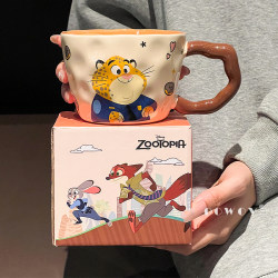 Zootopia Ceramic Mug Large Capacity Couple Water Cup Girl's Birthday Gift Home Drinking Office
